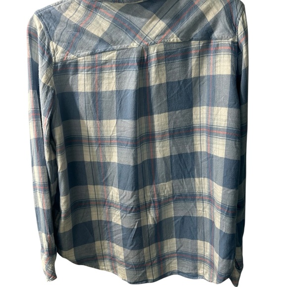 Well Worn Light Blue and White Plaid Shirt - Picture 2 of 5